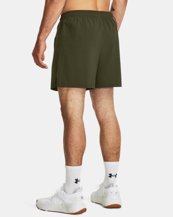 Men's Project Rock 5" Woven Shorts in Green image number 1
